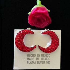 Sterling Silver moon earrings